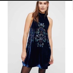Free People Sequin Velvet Swing  Dress
